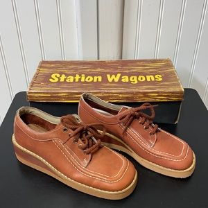 60 Station Wagons Leather Stomper Shoes NOS Vintage Mod Deadstock